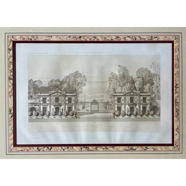 French 19th C. Auguste Guillaumot (1815–1892) Engravings, Louis XIV Home, Marly-Le-Roi For Sale - Image 3 of 12