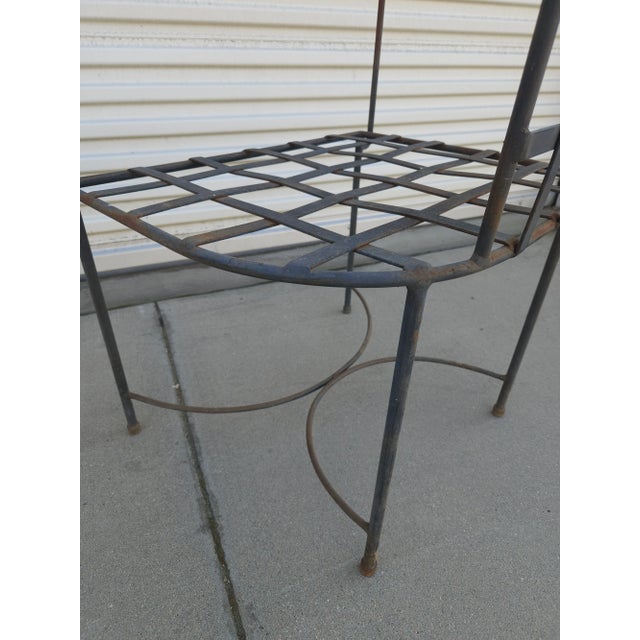 Black Pair of Wrought Iron Patio Armchairs Attributed to Mario Papperzini For Sale - Image 8 of 17
