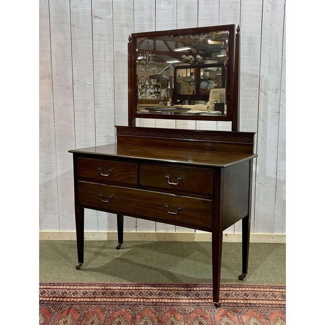 English Mahogany Dressing Table, Early 20th Century For Sale - Image 5 of 16
