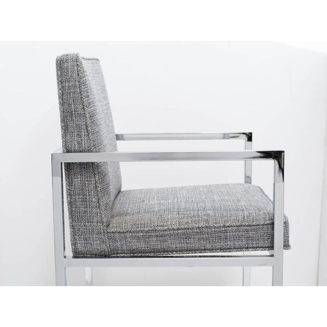 1970s Milo Baughman Mid-Century Modern Chrome Desk Chair For Sale - Image 5 of 12