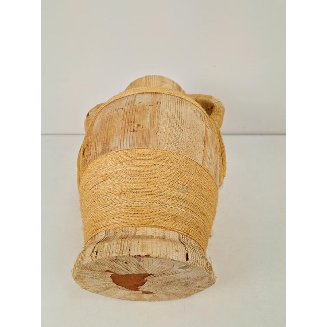 Brown Mid-Century Terracotta Amphora Jar Vase with Handles, 1950s For Sale - Image 8 of 9
