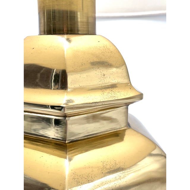 Large Hollywood Regency Twisted Brass Table Lamp by Gomiero, Italy, 1970s For Sale - Image 14 of 18