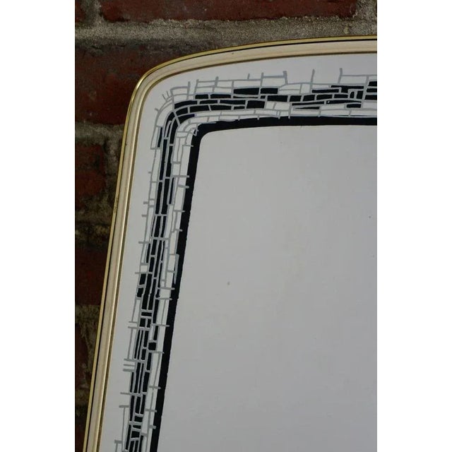 Serigraph with Mirror, 1950s For Sale - Image 4 of 7