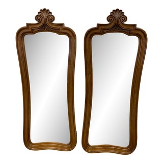Pair of 1960s Italian Artisan Style Wall Mirrors For Sale