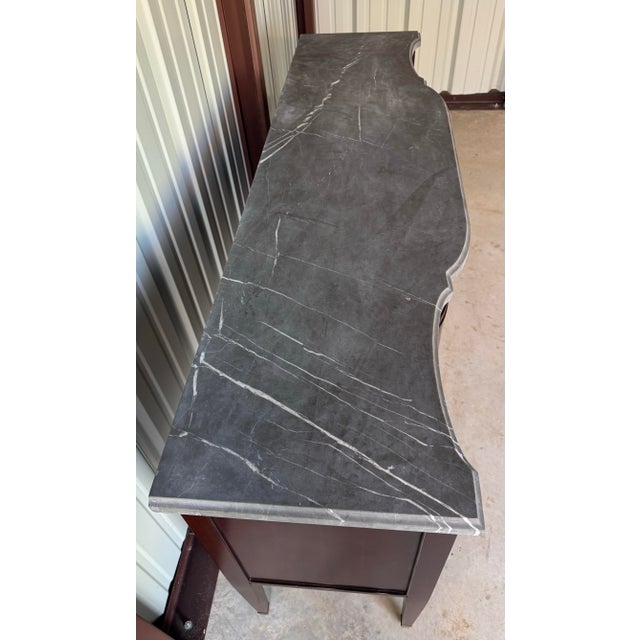 Brown Darryl Carter for Baker Milling Road Collection Mahogany and Gray Marble Avondale Sideboard For Sale - Image 8 of 12