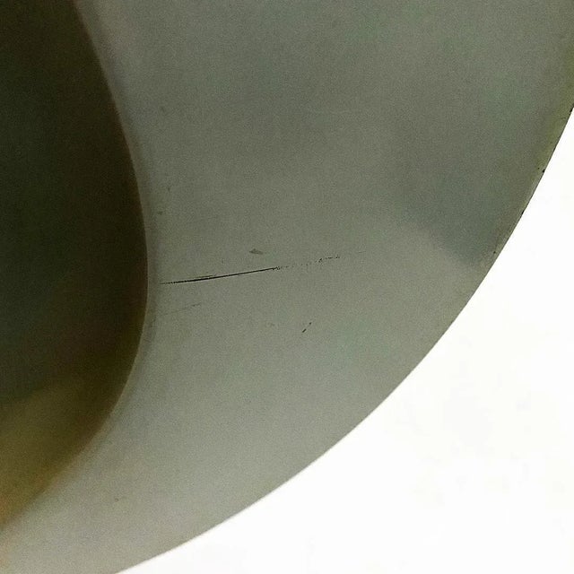 Mid-Century Modern Italian Hat-Shaped Green Metal Chandelier, 1970s For Sale - Image 12 of 16