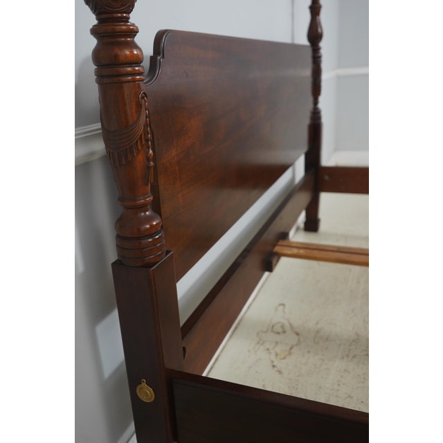 Henredon Henredon Mahogany King Size Poster Bed For Sale - Image 4 of 18