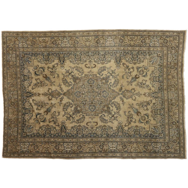 Antique Persian Tabriz Rug - 12'09 x 18'00 For Sale In Dallas - Image 6 of 7