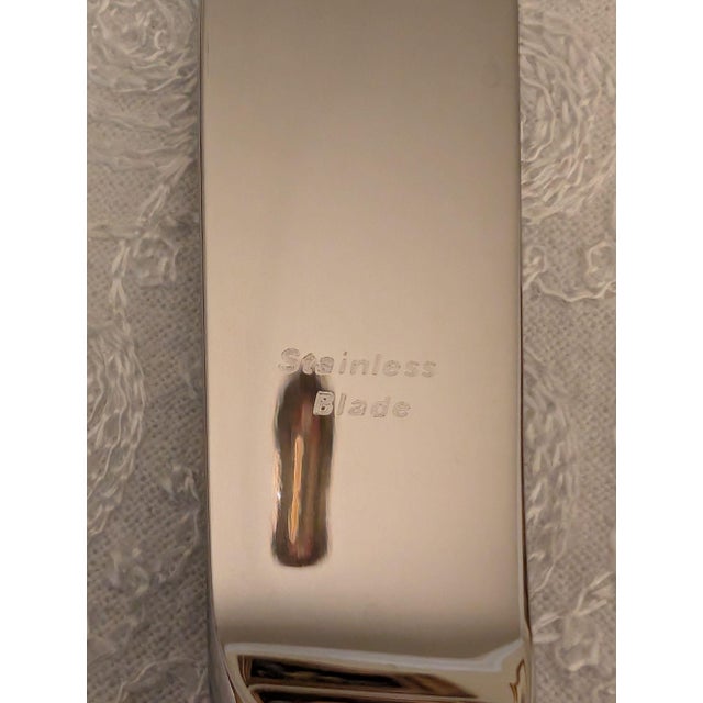 Silver Late 20th Century Christofle "Chinon" Sterling Silver 4-Piece Place Settings, 6 Sets 24 Pieces For Sale - Image 8 of 18