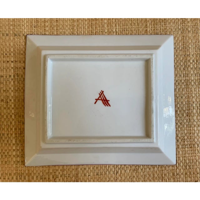 Ceramic Purple and Green Trinket Dish For Sale - Image 7 of 8