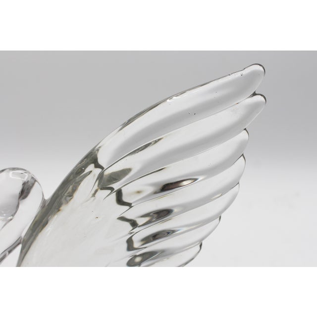 Mid 20th Century Circa 1947-1953 Heisey Clear Crystal Mold Blown Swan For Sale - Image 5 of 8