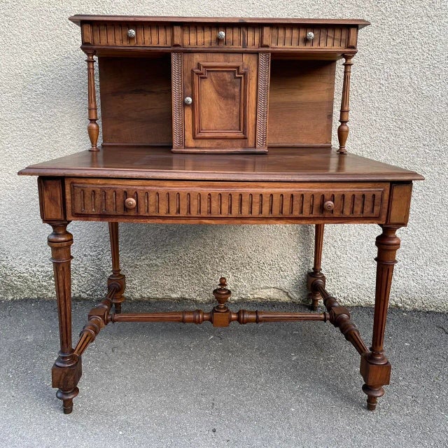 Antique Tiered Office Desk, 1900s For Sale - Image 4 of 12