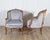 Pair of Louis XV-Style Beech Gondola Armchairs in Gray Velvet, 20th Century For Sale - Image 15 of 15
