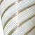 Mid 20th Century Vintage Murano Large White Copper Aventurine Ribbons Italian Art Glass Footed Flower Vase For Sale - Image 5 of 9