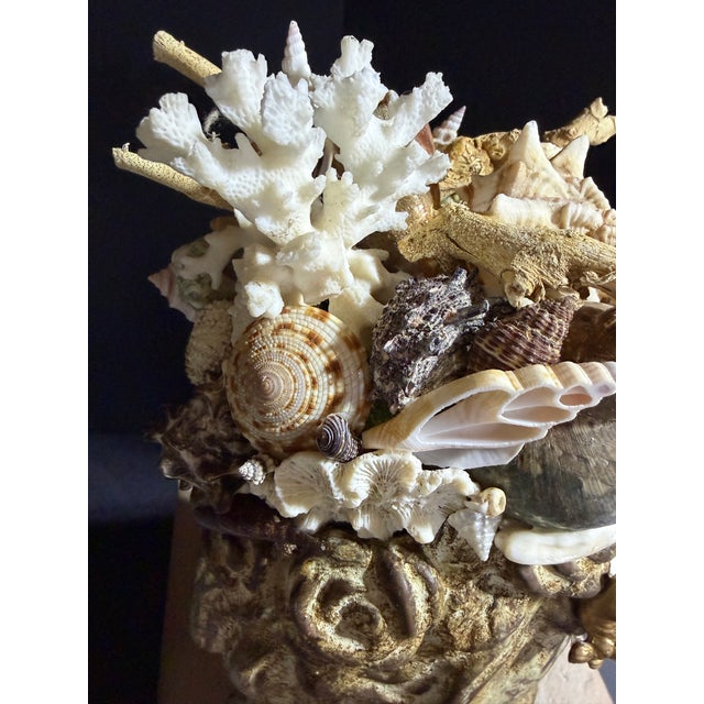 Celestial Meets the Sea-Shell Encrusted Bust-Coastal Art Sculpture For Sale - Image 10 of 11