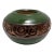 Vintage Ceramic Pottery Green Textured Plant Vessel For Sale