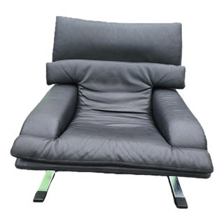 1970's Postmodern Giovanni Offredi for Saporiti Italia Wave Lounge Chair For Sale