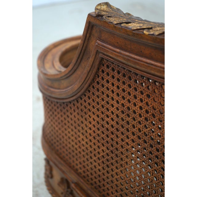 Wood Maitland Smith King Size French Style Cane Bed For Sale - Image 7 of 18