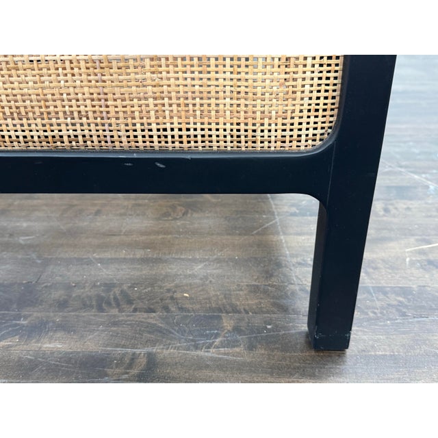 Black Eastern King Williams Sonoma for West Elm Ida Woven Bed For Sale - Image 8 of 12