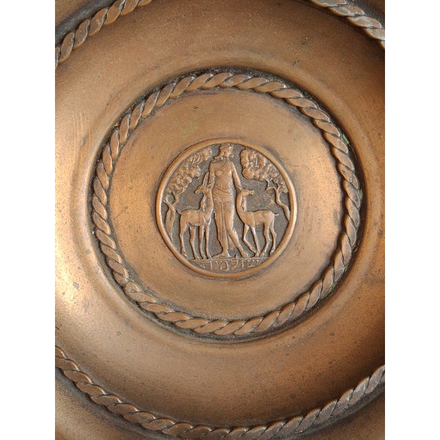 1940s Rare 1948 Transition Copper Plate Tzfat Canaan Workshop Palestine & Israel Marks For Sale - Image 5 of 15