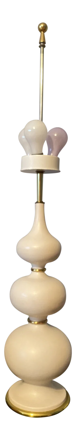 Gerald Thurston White Ceramic Totem Lamp for Lightolier