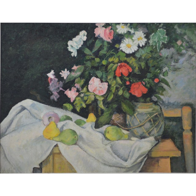 Vintage Still Life Painting With a Good French Louis Style Frame For Sale - Image 4 of 6