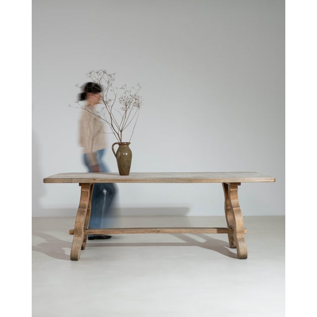 Oak Harp Dining Table France 1970s For Sale - Image 4 of 14