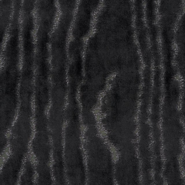 Contemporary SAMPLE - Schumacher Marisa Moire Velvet Fabric In Smoke For Sale - Image 3 of 4