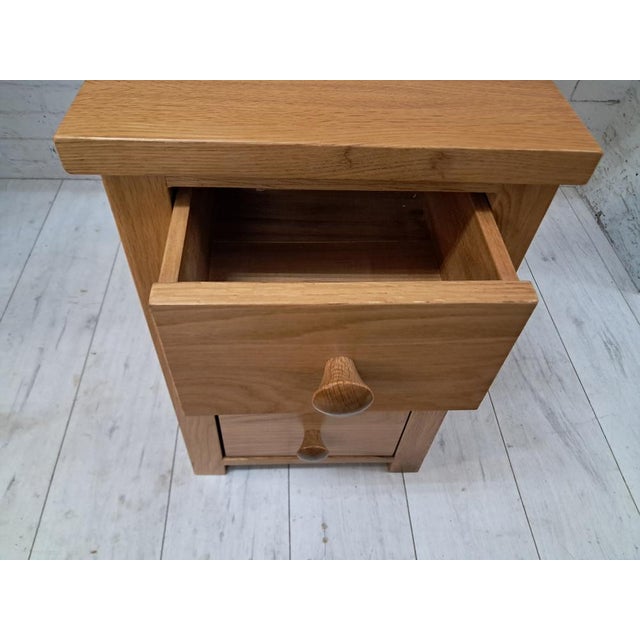 Vintage Bedside Tables in Oak, Set of 2 For Sale - Image 13 of 18