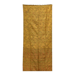 Mustard Gold Silk Kantha Reversible Throw