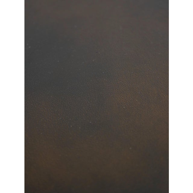 Set of 4 Frontgate Leather Counter Stools For Sale - Image 15 of 17
