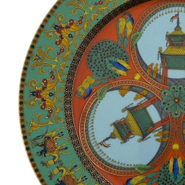 Ceramic Gianni Versace for Rosenthal "Le Voyage De Marco Polo" Charger Decorative Plate For Sale - Image 7 of 9