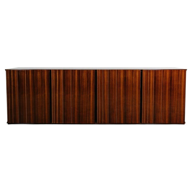 Mid-Century Lacquered Sideboard in Rosewood Zebrawood, 1970s For Sale - Image 13 of 13