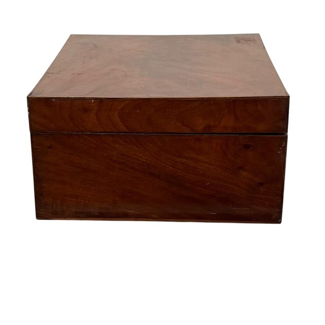 Brown Early 19th Century English Regency Mahogany Work Box With Fitted Interior For Sale - Image 8 of 10
