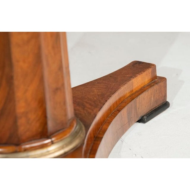 Lombard Empire Table in Walnut with Marble Top, 1850 For Sale - Image 16 of 18