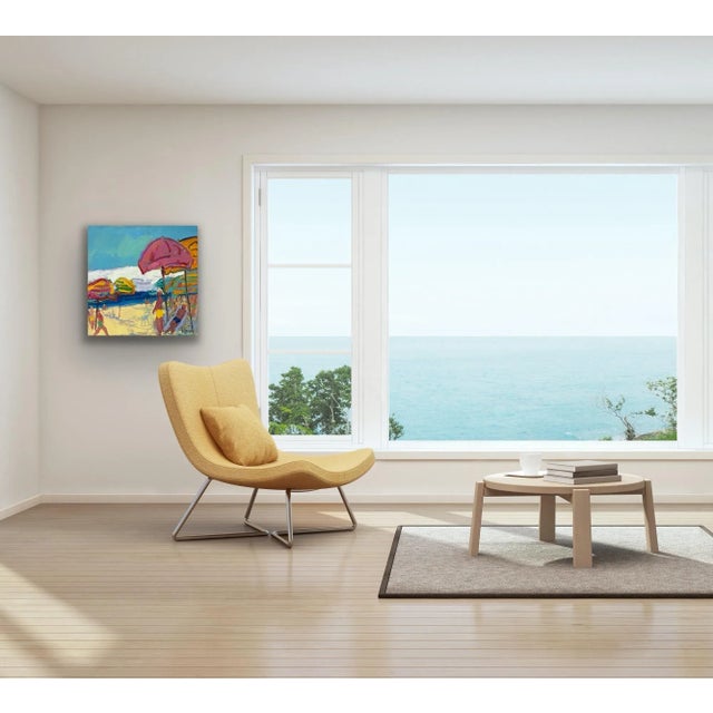 Impressionist Impressionistic Seascape Original Oil Painting For Sale - Image 3 of 9