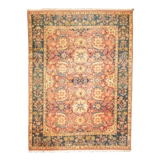 Antique Indian Agra Wool Rug 8'11" X 12'1" For Sale