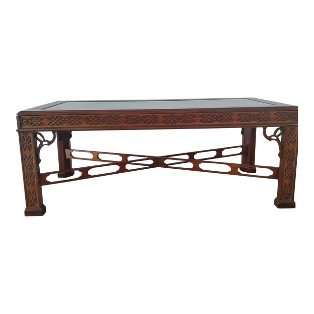 Thomasville Blind Fretwork Coffee Table Chairish