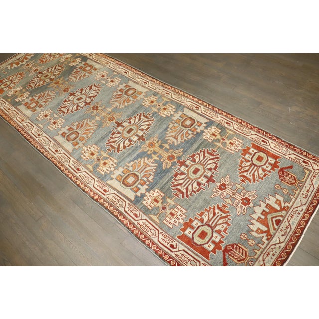 Early 20th Century Malayer Antique Runner , 3'5'' X 9'11'' For Sale - Image 5 of 8