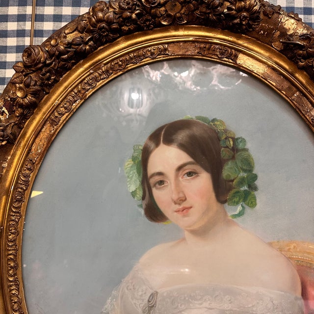 Edmond Jewrin, Portrait of a Young Nobleman, 1843, Pastel on Paper For Sale - Image 17 of 18