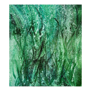 Contemporary Abstract Oil on Canvas "Grasswater" by Reiner Heidorn