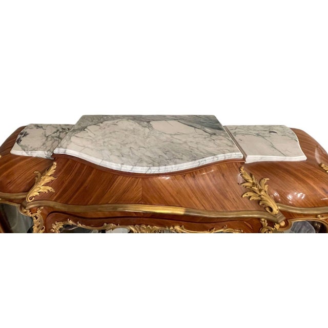 Wood Spectacular Early 20th Century French Louis XV Style Vitrine Signed by F. Linke For Sale - Image 7 of 15