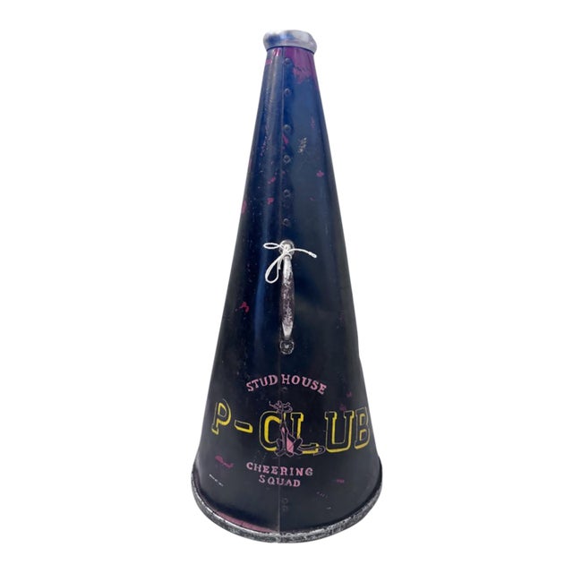 “Stud House P Club” Vintage Cheerleader Megaphone For Sale