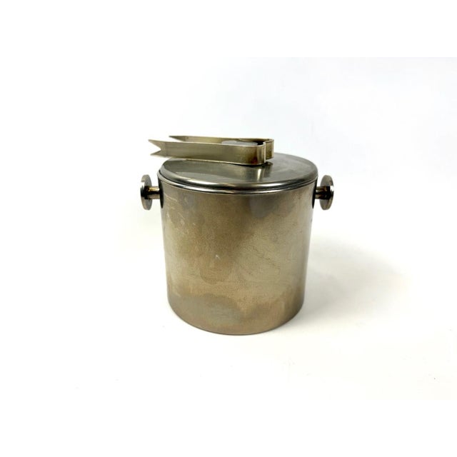 Vintage Ice Bucket with Tongs by Hans Tunwald for Freddotherm, Switzerland, 1960s, in Flawless conditions. Designed 1960...