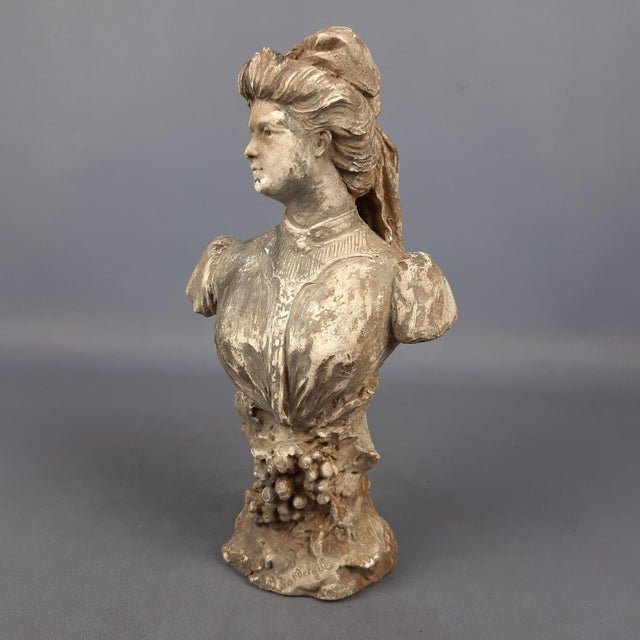 Ancient Kaolin Sculpture by A. Bordeaux, 1800s For Sale - Image 6 of 14