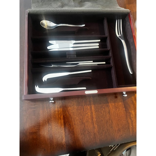 Christofle Christofle Flatware Service With Original Woode For Sale - Image 4 of 7