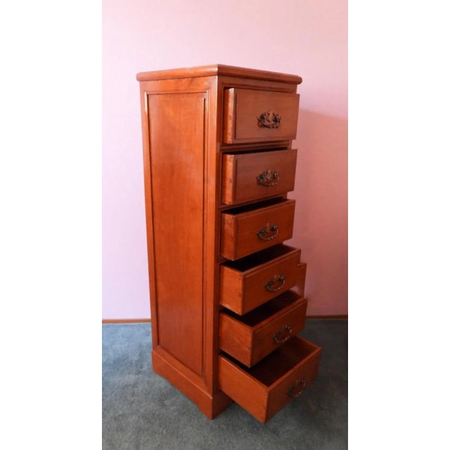 Vintage 1960s Lacquered Wood Lingerie Chest of Drawers George Yee Asian Hong Kong For Sale - Image 4 of 11