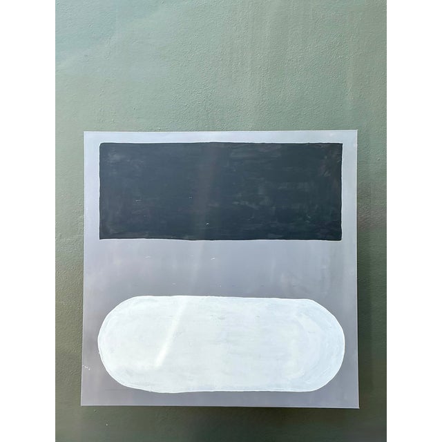 Vintage Monumental Abstract Painting on Canvas For Sale In West Palm - Image 6 of 12