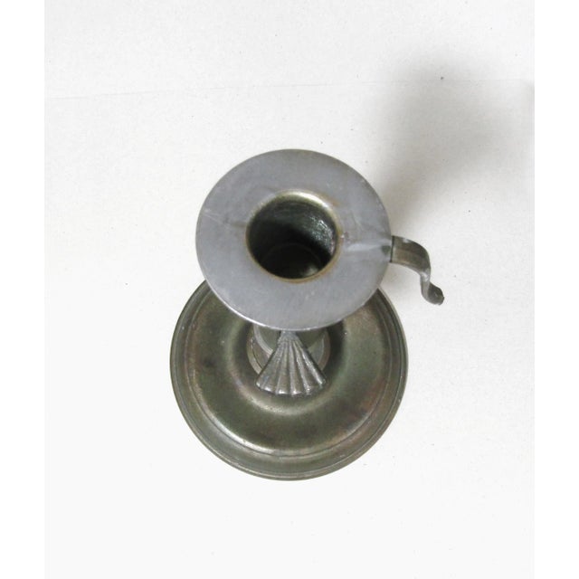 Mid-Century Modern Antique Brass Adjustable Push-Up Candleholder 19th Century Scandinavian For Sale - Image 3 of 9