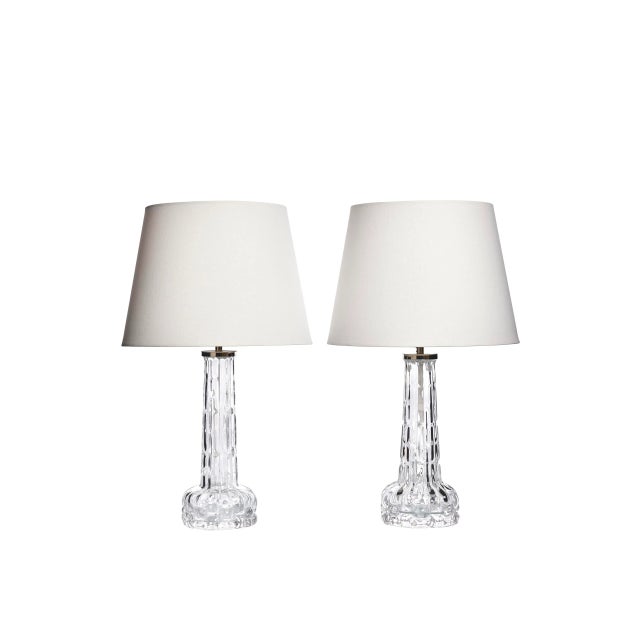 Glass Table Lamps by Carl Fagerlund for Orrefors, 1960s, Set of 2 For Sale - Image 5 of 5